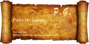 Patrik Gyoma névjegykártya